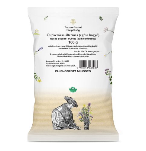 Pannonhalmi csipkerózsa áltermés (egész bogyó) tea 100 g