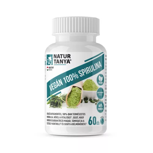 Natur Tanya vegán 100% spirulina 500mg tabletta 60 db