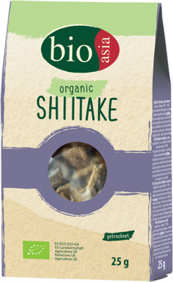 Bioasia bio szárított shiitake gomba 25 g