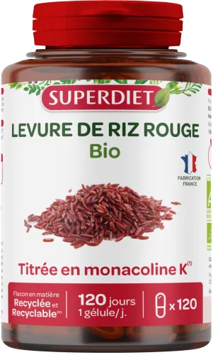Superdiet vörös élesztős rizs - a szív egészségének támogatására vegán 120 db
