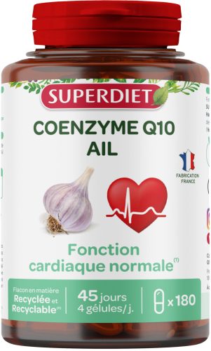 Superdiet q10 koenzim + fokhagyma kivonat, a szív és érrendszer támogatására 180 db