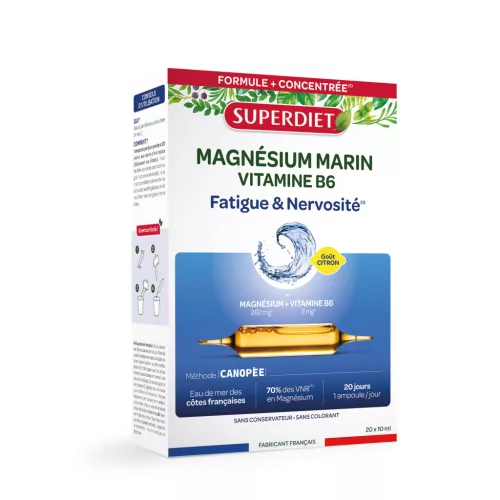 Superdiet tengeri magnézium b6-vitaminnal, ampulla 20x10ml 200 ml