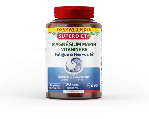 Superdiet tengeri magnézium + b6 vitamin tabletta 90 db