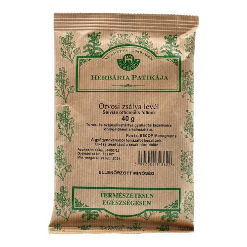 HERBÁRIA ORVOSIZSÁLYA LEVÉL TEA 40 G