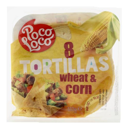 POCO LOCO TORTILLA KUKORICALISZTBŐL