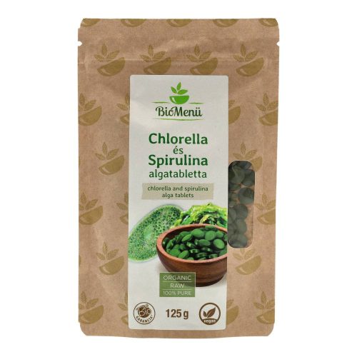 BIOMENÜ BIO CHLORELLA&SPIRULINA TBL.125G