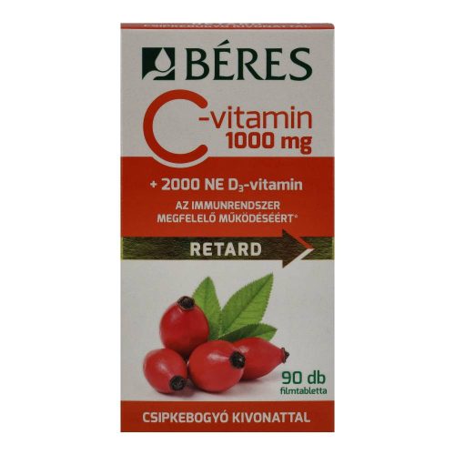 BÉRES C-VITAMIN 1000MG+D3 2000NE RET.TBL