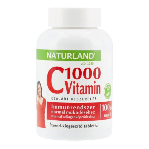 NATURLAND C-VITAMIN 1000MG 100DB