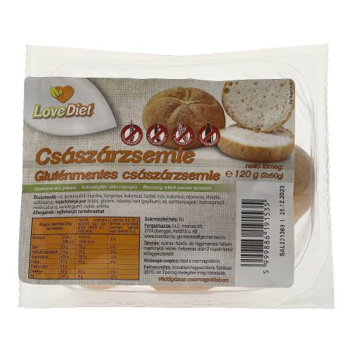 LOVE DIET CSÁSZÁRZSEMLE 120G GM. 60N