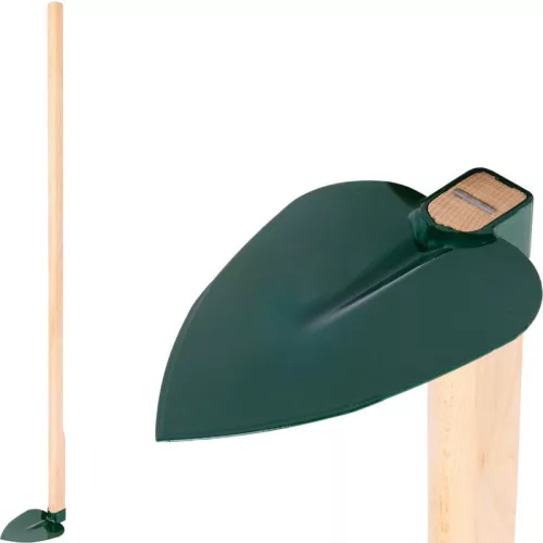 Kerti kapa, Fed, sötétzöld, hegyes, 120 cm nyél, 16,5 cm munkaszélesség, acél fej, fa nyél, szív alakú
