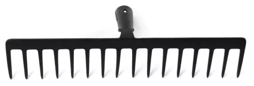 Kerti gereblyefej, Strend Pro Premium R-606, fekete, 14 fogú, acél, 40 cm munkaszélesség, nyél nélkül