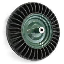   Talicskakerék, Strend Pro Garden Bantam, fekete, 39 cm átmérő, 8 cm szélesség, tengelyfurat: 16 mm