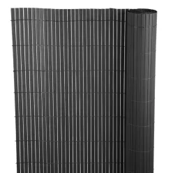   Lamellás kerítés, Strend Pro Garden Ence DF13, antracit, 90 cm x 3 m, PVC lamellák, 1300 g/m2, UV-álló, árnyékoló