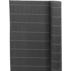   Lamellás kerítés, Strend Pro Garden Ence DF13, antracit, 100 cm x 3 m, PVC lamellák, 1300 g/m2, UV-álló, árnyékoló