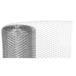   Csibeháló, csirkeháló, Strend Pro Garden Hex ZN, ezüst, 100 cm x 5 m, szemméret: 16 mm, drótvastagság: 0,7 mm, horganyzott, hatszögletű
