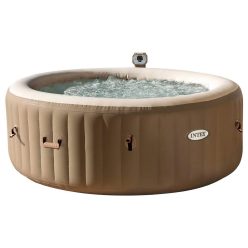   INTEX PureSPA Sahara Tan jacuzzi, 6 személyes, kerek, D216 x 71 cm, bézs / fehér (28408)