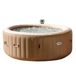   INTEX PureSPA Sahara Tan jacuzzi, 4 személyes, kerek, D196 x 71 cm, bézs / fehér (28426)