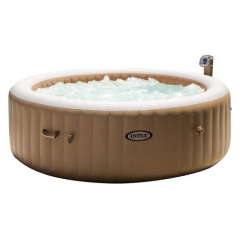 INTEX PureSPA Sahara Tan jacuzzi hidromasszázzsal, 4 személyes, kerek, D196 x 71 cm, bézs / fehér (28476)