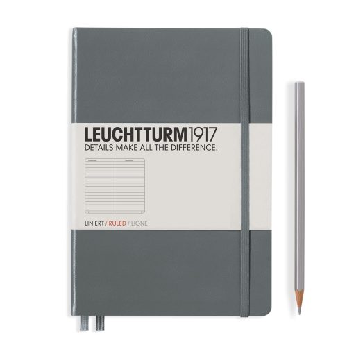 Notesz A5, pontozott medium Leuchtturm szürke 