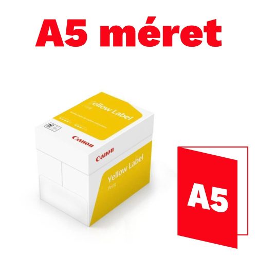 Másolópapír A5, 80g, Canon Yellow Label 500ív/csomag, 