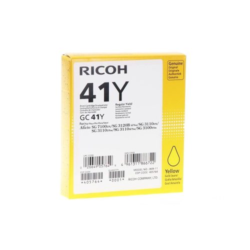 Ricoh  GC41 tintapatron yellow ORIGINAL 2,2K 