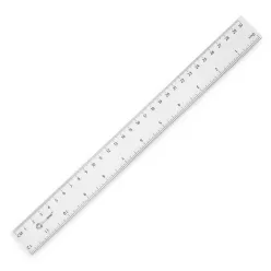 Vonalzó 30cm, kemény műanyag Bluering®
