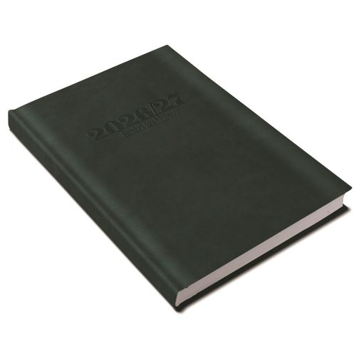 Tanári határidőnapló A5, műbőr 150mmx210mm, fehér lapokkal zöld 2026/2027 Realsystem