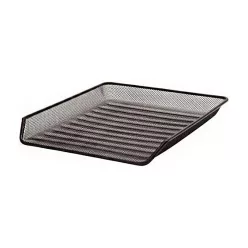 Fémhálós irattálca 1 szintes lapos Bluering® fekete