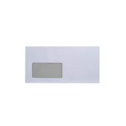   Boríték LC6/5 enyvezett bélésnyomott bal ablakos 35x90mm 114x229mm B20A20 külső záródású Bluering® fehér