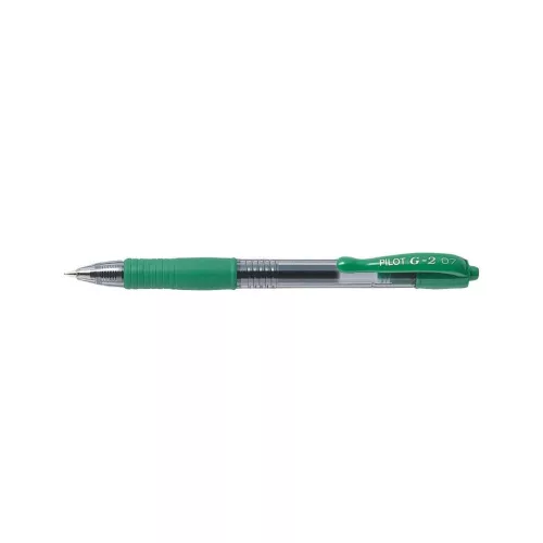 Zseléstoll 0,7mm, nyomógombos Pilot G-2, írásszín zöld