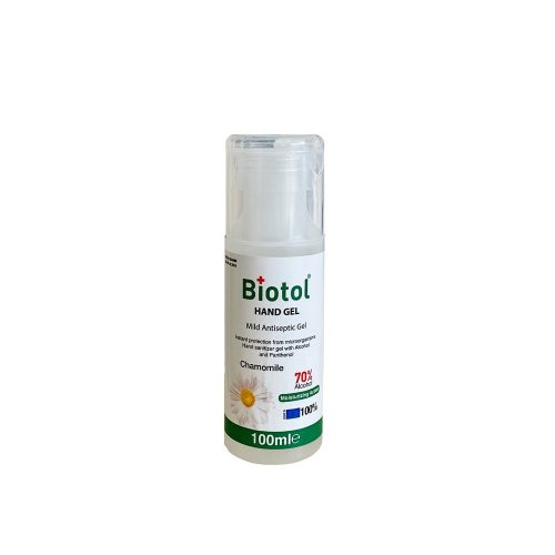 Kéztisztító gél 100 ml., 70% alkoholtartalmú, panthenolos Biotol