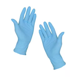   Gumikesztyű nitril púdermentes M 100 db/doboz GMT Super Gloves kék