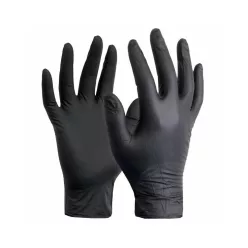   Gumikesztyű nitril púdermentes S 100 db/doboz GMT Super Gloves fekete