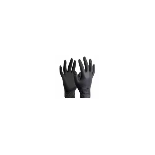 Gumikesztyű nitril púdermentes M 100 db/doboz, GMT Super Gloves fekete