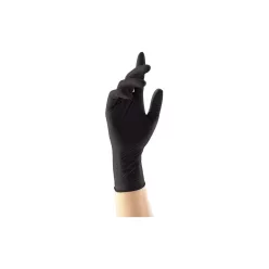   Gumikesztyű nitril púdermentes L 100 db/doboz, GMT Super Gloves fekete