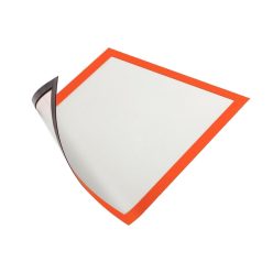   Infókeret A4, 5 db/csomag, Durable Duraframe® Magnetic narancssárga