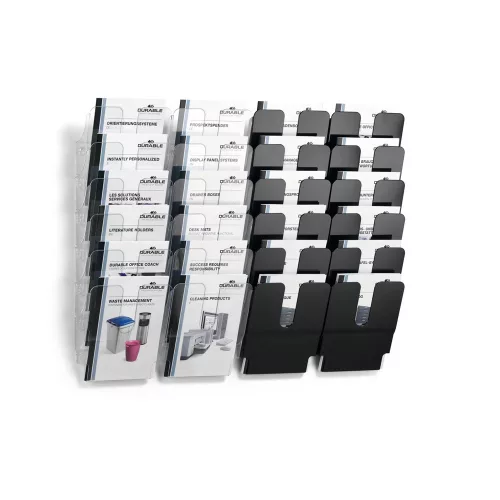 Prospektustartó A4, Durable Flexiplus 6 db/csomag, áttetsző