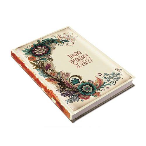 Tanári határidőnapló A5, műbőr 150mmx210mm, fehér lapokkal akvarell 2026/2027 Realsystem