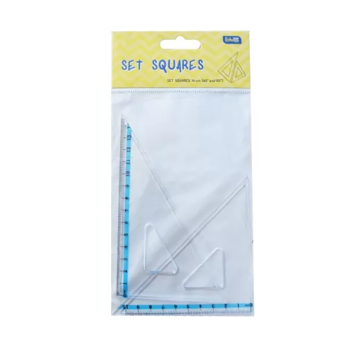 Vonalzókészlet, háromszög 10 cm és 14cm, ( 45°/60° ) 2 db/bliszter Educa
