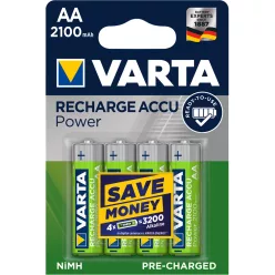   Elem tölthető akku előtöltött AA ceruza 2100 mAH Power 4 db/csomag, Varta