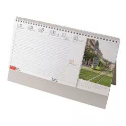   Asztali naptár 320mmx155mm, Európa fehérlapok álló tartóval Realsystem 2027.