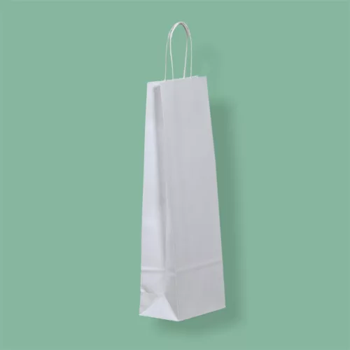 Sodrottfüles papír italtáska 140x80x390mm fehér