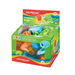   Hegyező 2 lyukú tartályos 24 db/display Keyroad Starfish vegyes színek