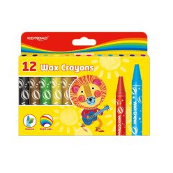   Zsírkréta készlet 14x100mm 12 db/bliszter Keyroad Wax Crayon vegyes színek