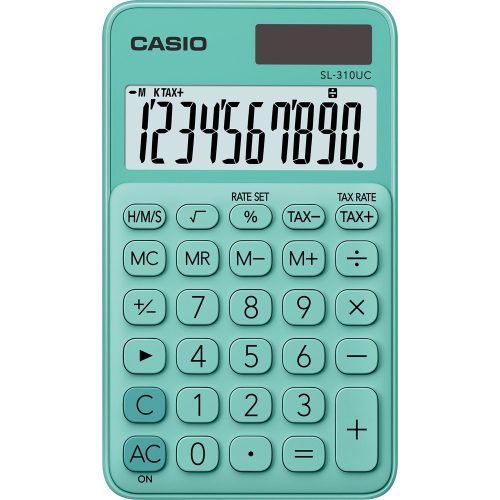 Zsebszámológép 10 digit Casio SL 310 zöld