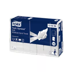   Kéztörlő 2 rétegű Z hajtogatású 180 lap/csomag 21 cs/karton Advanced Xpress® Soft Multifold H2 TORK_130289 fehér