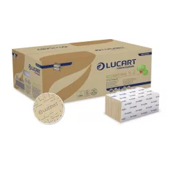   Kéztörlő 2 rétegű V hajtogatású 190 lap/csomag 20 csomag/karton EcoNatural Lucart_863044
