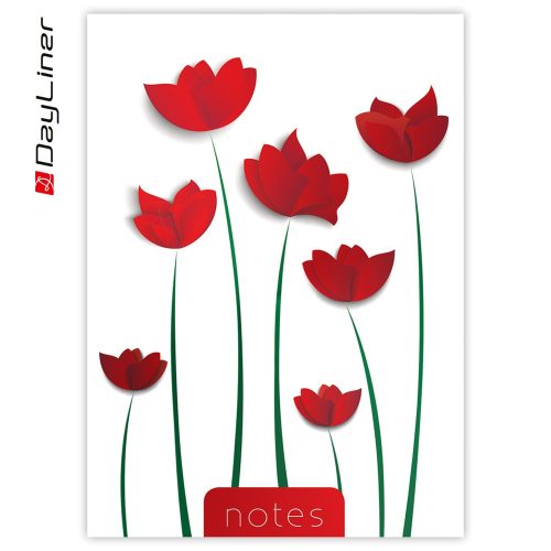 Notesz Colors A5 vonalas fehér lapokkal Flower Tulipán Dayliner