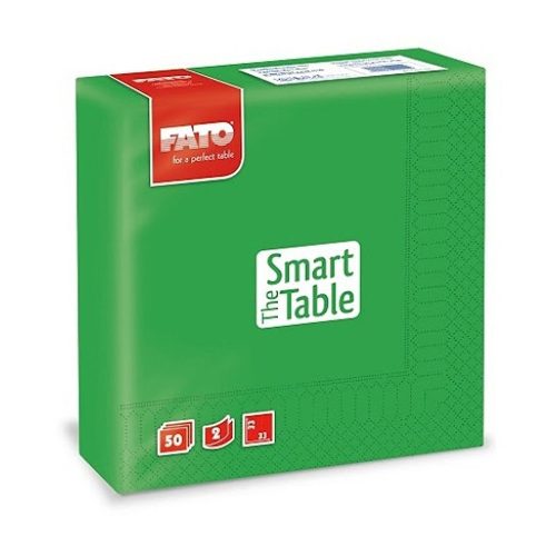 Szalvéta 2 rétegű 33 x 33 cm 50 lap/cs Fato Smart Table smaragdzöld_82622200