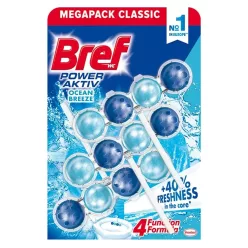   WC illatosító golyós 3 x 50 g Power Aktiv Bref Ocean Breeze